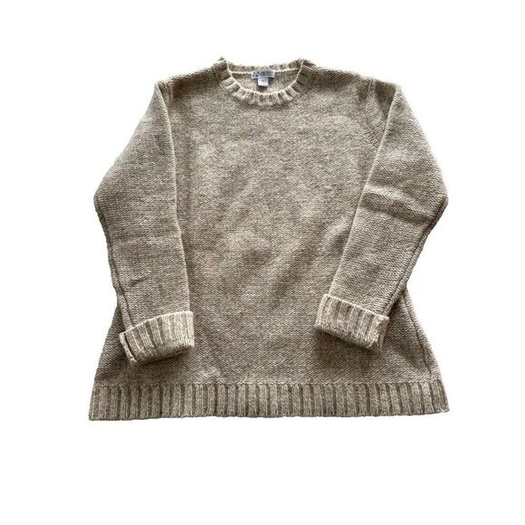 Guide Series Women's XL Cream Wool Blend Knit Crewneck Sweater Sustainable - Picture 1 of 6